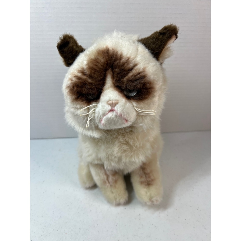 Gund Grumpy Cat Plush Stuffed Animal Meme Cat Cream Brown 4040133 9 inch